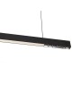 Lampadario lineare a sospensione nero led 42W orizzontale moderno interno commerciale negozio uffici banco e scrivania