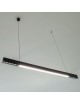 Lampadario lineare a sospensione nero led 42W orizzontale moderno interno commerciale negozio uffici banco e scrivania