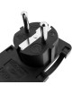 Spina schuko 16A piatta salvaspazio volante nero bianco