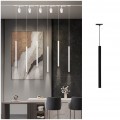 Faretto led a sospensione 3w cilindro 60cm per binario track monofase lampada proiettore nero bianco