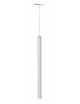 Faretto led a sospensione 3w cilindro 60cm per binario track monofase lampada proiettore nero bianco