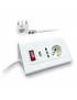 Multipresa da scrivania tavolo presa bipasso schuko USB con interruttore spina 16A ciabatta bianco