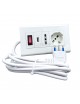 Multipresa da scrivania tavolo presa bipasso schuko USB con interruttore spina 16A ciabatta bianco