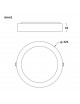 Pannello led surface 18w rotondo lampada faretto a superficie bianco plafoniera da soffitto applique parete luce fredda