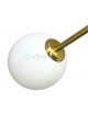 Applique oro con 3 sfere bianche lampada da parete design moderno attacco G9