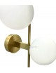 Applique oro con 3 sfere bianche lampada da parete design moderno attacco G9