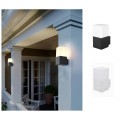 Applique rettangolare bianco nero per esterno lampada da parete con attacco per lampadina E27