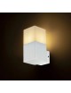 Applique rettangolare bianco nero per esterno lampada da parete con attacco per lampadina E27
