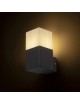 Applique rettangolare bianco nero per esterno lampada da parete con attacco per lampadina E27