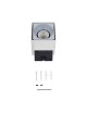 Applique rettangolare bianco nero per esterno lampada da parete con attacco per lampadina E27