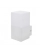 Applique rettangolare bianco nero per esterno lampada da parete con attacco per lampadina E27