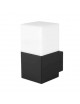Applique rettangolare bianco nero per esterno lampada da parete con attacco per lampadina E27