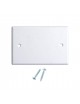 Coperchio bianco quadrato per scatola derivazione 4 viti 100x120mm da incasso