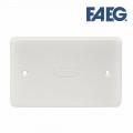 5PZ Coperchio rettangolare per scatola incasso 503 bianco con viti cassetta 3 moduli