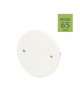 Coperchio tondo 65 mm bianco per scatola cassetta di derivazione da incasso con griffe ad espansione