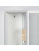 Applique a lanterna rettangolare lampada da parete per esterno nero bianco attacco E27 con vetro trasparente