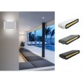 Applique led cob 12w rettangolare sottile bianco nero grigio per esterno luce sopra sotto moderno