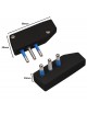Spina elettrica volante nero 10A 2P/T S17 salva spazio reversibile uscita cavo assiale 250V per prolunga