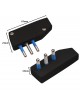 Spina elettrica volante nero bianco 16A 2P/T S17 salva spazio reversibile uscita cavo assiale bianco 250V per prolunga 