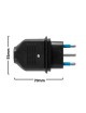 Spina volante nero 16A in gomma impermeabile IP44 per esterno