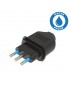 Spina volante nero 16A in gomma impermeabile IP44 per esterno