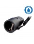 Presa schuko nero standard tedesco 16A 2P+T in gomma impermeabile per esterno con coperchio