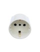 Adattatore spina piccola 10A S11 con presa shuko bianco
