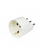 Adattatore spina piccola 10A S11 con presa shuko bianco
