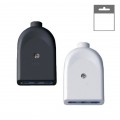 Presa elettrica volante grande 16A 2P/T uscita cavo assiale bianco nero 250V per prolunga