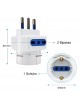Adattatore triplo spina grande 10/16A S17 2P/T con 2 prese bipasso e 1 presa schuko bianco nero