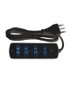 Multipresa prolunga elettrica con 4 prese bipasso 10 16A 250V ciabatta bianco cavo 1.5 mt