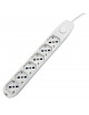 Multipresa prolunga elettrica multipresa con 6 prese schuko 16A 250V ciabatta bianco nero cavo 1.5 mt con interruttore