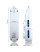Multipresa prolunga elettrica con 4 prese bipasso + 2 schuko 16A 250V ciabatta bianco nero cavo 1.5 mt con interruttore