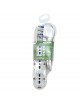Multipresa prolunga elettrica con 6 prese bipasso + 3 schuko 16A 250V ciabatta bianco nero cavo 1.5 mt con interruttore
