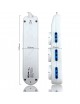 Multipresa prolunga elettrica con 6 prese bipasso + 3 schuko 16A 250V ciabatta bianco nero cavo 1.5 mt con interruttore