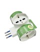 Adattatore salvaspazio 3 prese schuko con spina 10A sdoppiatore multipresa bianco con interruttore