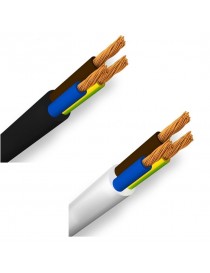 5mt cavo elettrico flessibile in matassa 2x0.75mm bianco e nero H03VV-F