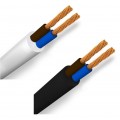 10mt cavo elettrico 2x1.00 mm flessibile in matassa bianco e nero H05VV-F