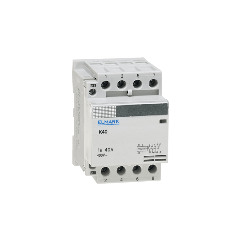 Contattore Elettrico Modulare K40 25A e 40A 230V con 4 Contatti NO per Impianti di Automazione e Quadri Elettrici