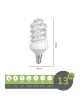 Lampadina led E14 13w tortiglione vortice luce spirale attacco piccolo bianca fredda naturale calda