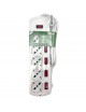 Multipresa prolunga elettrica con 5 prese bipasso schuko 16A ciabatta bianco cavo 1.5 mt con interruttore singolo