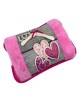 Borsa Acqua Calda Elettrica Scalda mani piedi Ricaricabile Scaldino peluche con tasca morbido con cuore cuori