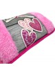 Borsa Acqua Calda Elettrica Scalda mani piedi Ricaricabile Scaldino peluche con tasca morbido con cuore cuori