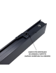 Staffa gancio per fissaggio binario magnetico al soffitto