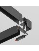 Connettore giunzione angolare e angolo curva nero per collegamento binario magnetico da esterno 48V