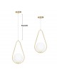 Lampadario sospeso goccia oro con sfera bianca in vetro da comodino camera lampada design moderno attacco G9