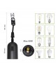 Portalampada nero per lampadine attacco grande E27 con cavo 2x0,75mm e morsettiera