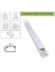 Accessori e 2m Canalina per cavi elettrica 80x60 mm in plastica passacavi bianco coprifili a parete con copertura