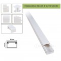 Accessori e 2m Canalina per cavi elettrica 80x60 mm in plastica passacavi bianco coprifili a parete con copertura