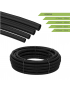Tubo corrugato nero diametro da 16 20 25 32 mm pieghevole autoestinguente flessibile per impianti cavi elettrici
